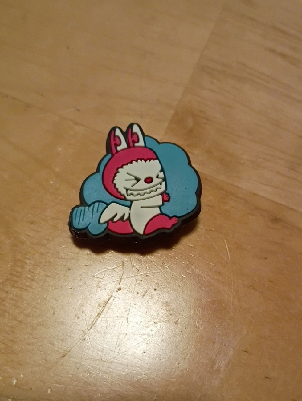 10 for $10 Jibbitz Croc Charms - Labubu Monster White & Pink w/ Wings on Cloud 9